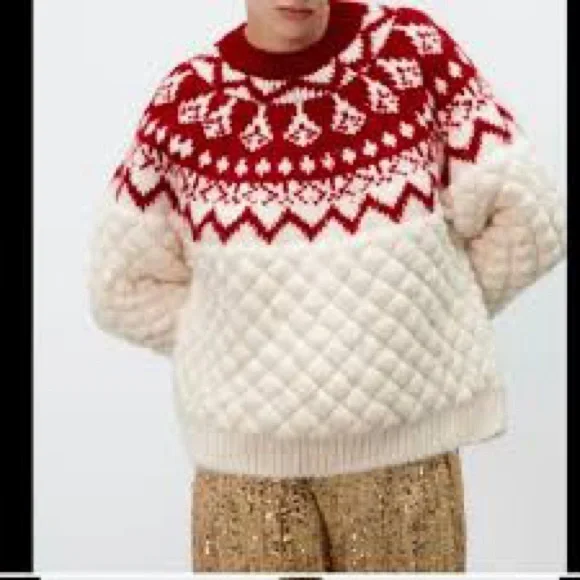 Zara Jacquard Sweater EUC - Picture 2 of 13